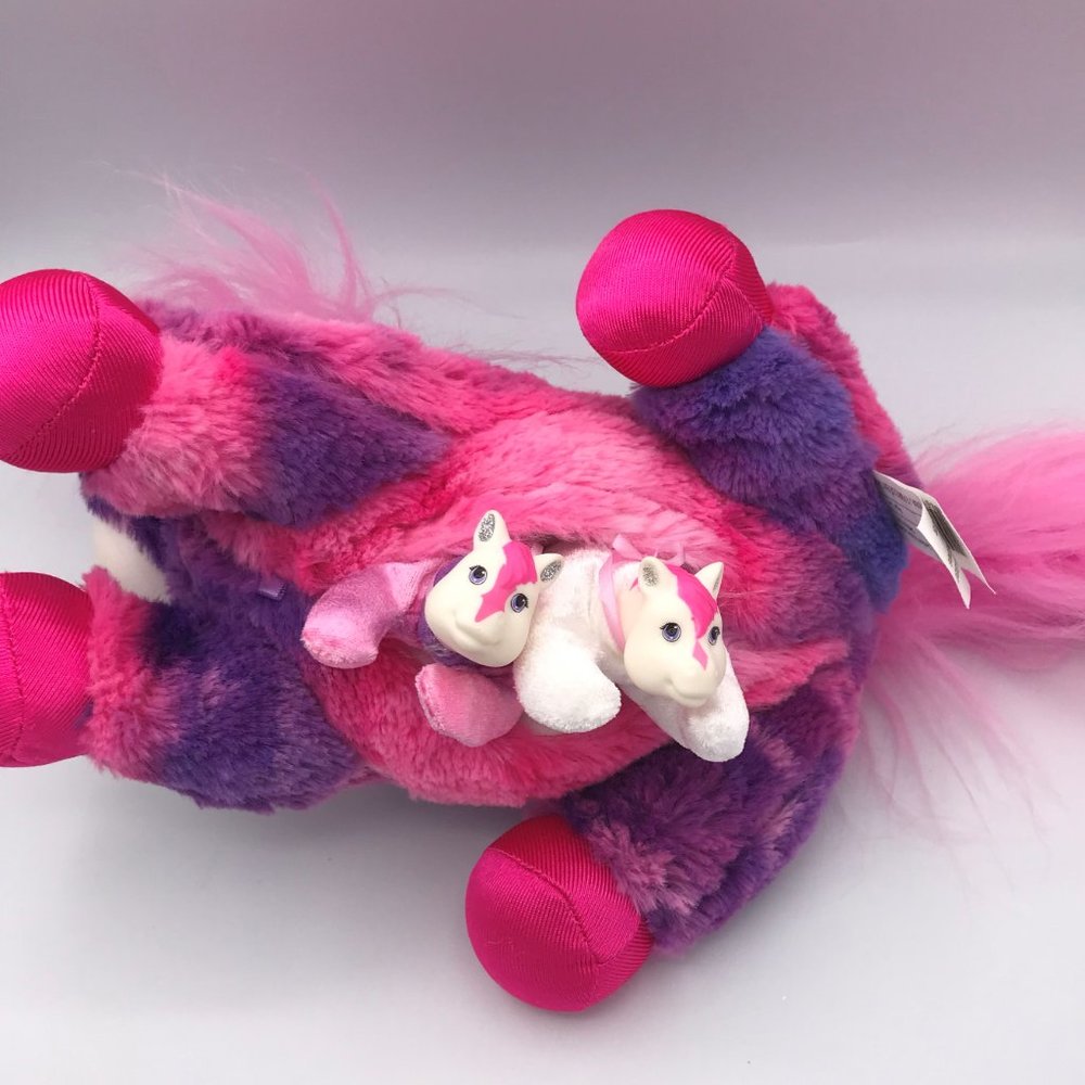 Unicorn Surprise Livia Tie Dye Pink Purple Unicorn w/ 2 baby unicorns - Picture 10 of 14